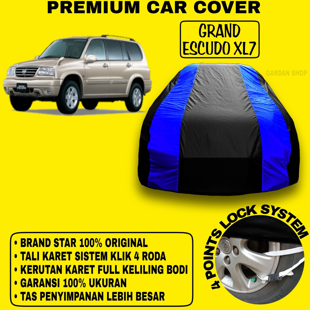 Body Cover GRAND ESCUDO XL7 Sarung Strip BIRU Penutup Pelindung Selimut Bodi Mobil Grand Escudo XL7 PREMIUM Blue