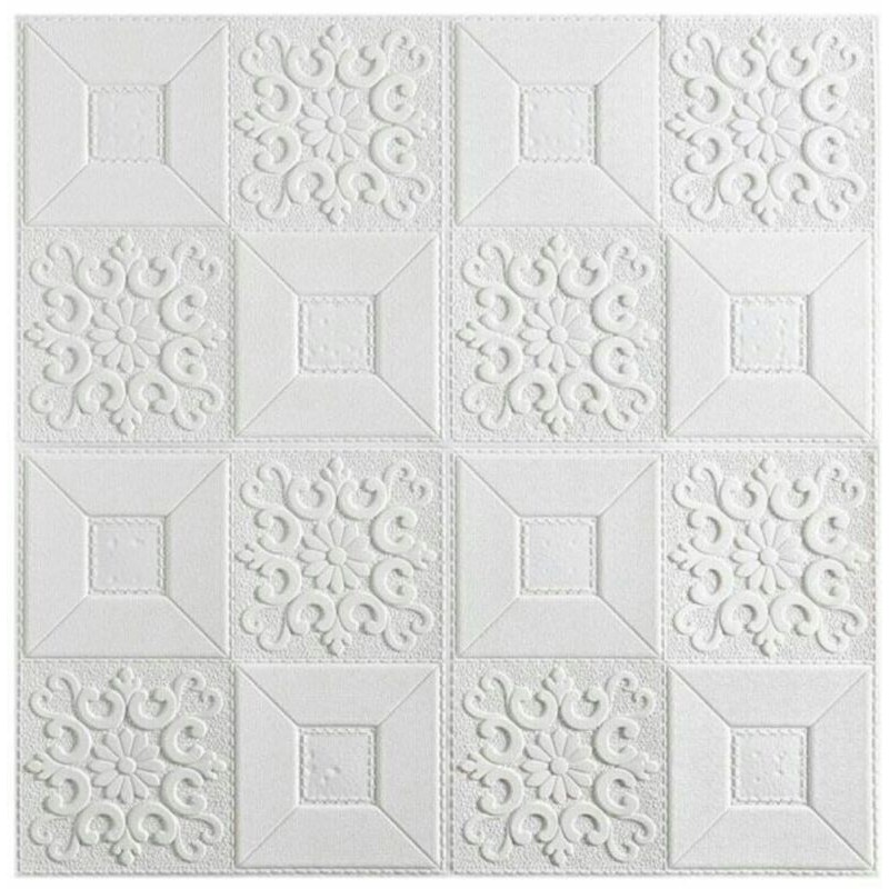 WALLPAPER DINDING 3D FOAM EMBOSSED 70CM X 77CM HIGH QUALITY TERMURAH