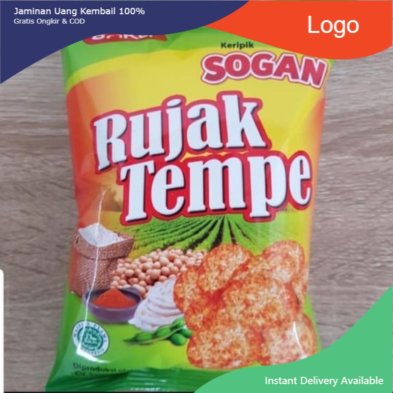 

《Khusus Grab & Gojek》Keripik - Kripik Rujak Tempe Sogan Vegan & Vegetarian