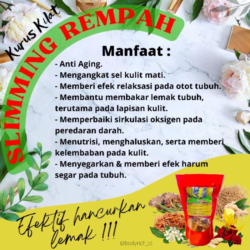 Rempah Slimming Pelangsing Badan Diet Herbal Penurun Berat Badan Ampuh Pembakar Lemak