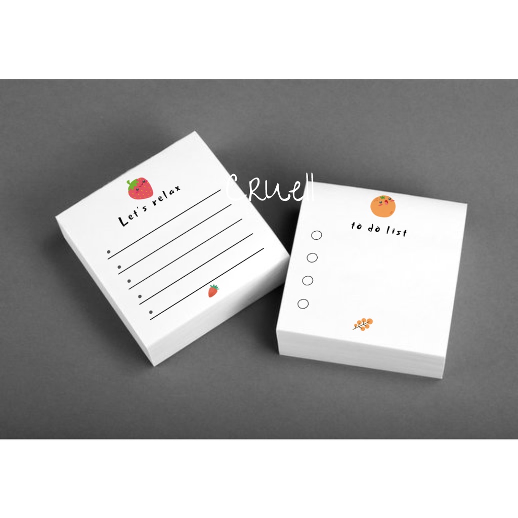 

[cruell] memo pad motif simple to do list ukuran 7x7 cm isi 40 lembar (003)