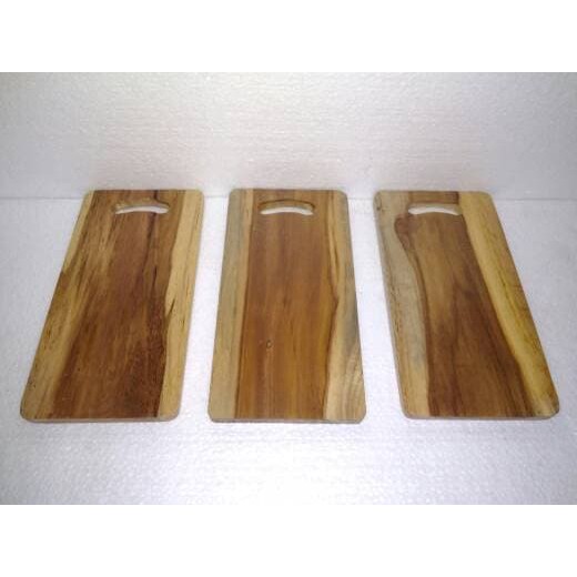 Talenan Kayu Jati 30x15 persegi MURAH TEBAL / Wooden Cutting Board