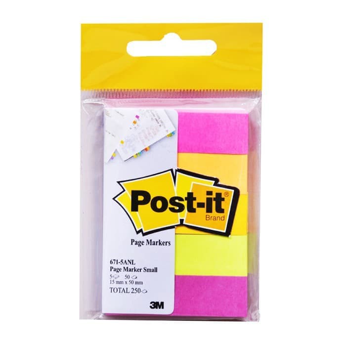 

POST IT PAGE MARKER 671-5ANL ASSORTED 3M