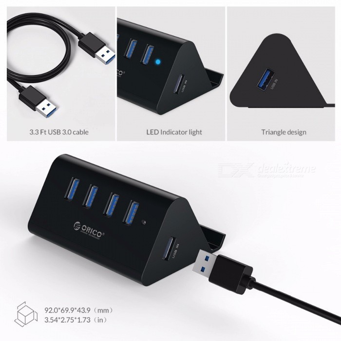 ORICO SHC U3 USB3.0 HUB 4Port with Phone /Tablet Docking