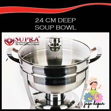 

Supra Deep Soup Bowl 24 cm panci kuah stainless steel high quality