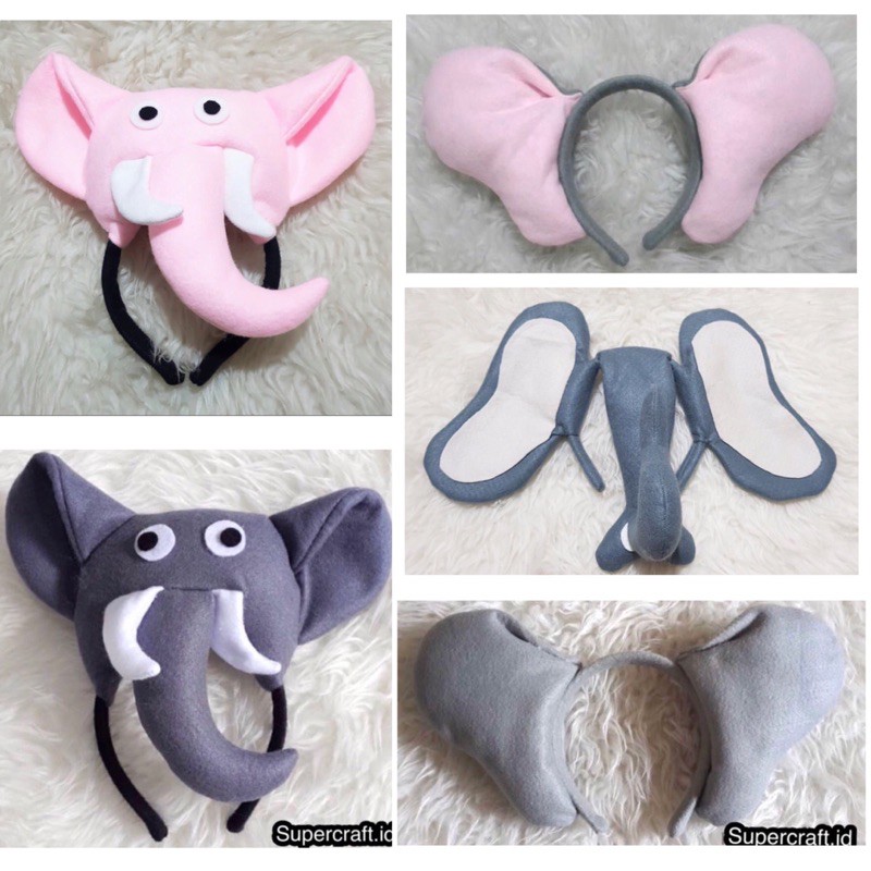 Bando Karakter Gajah Kostum Gajah Binatang Topeng Anak Elephant Kostum Dumbo Bando Gajah Cosplay