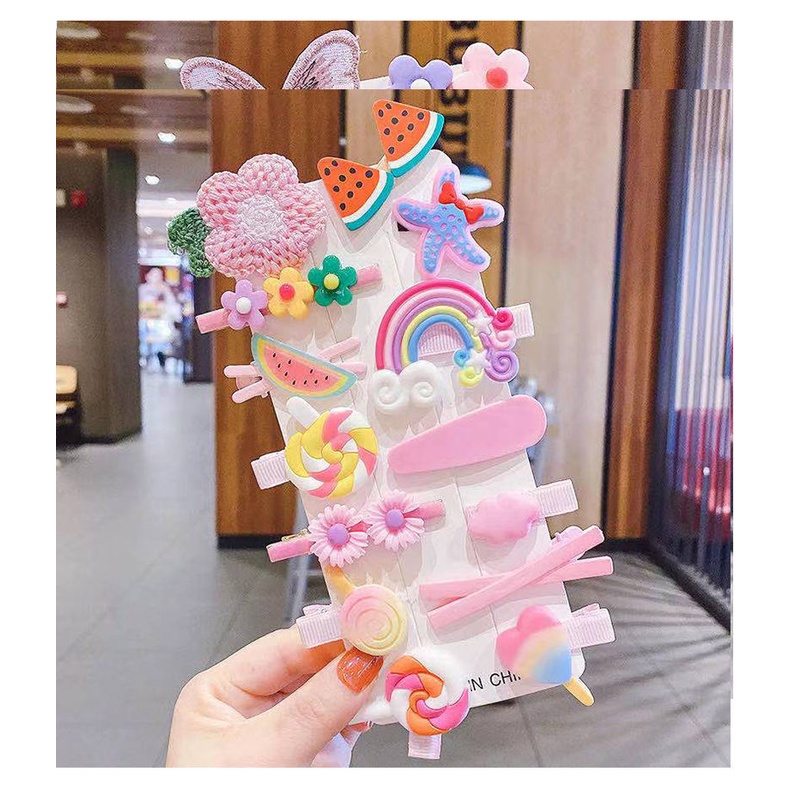[PRINCESS KESLI] 14 in 1 jepitan Rambut Korea Anak Perempuan Karakter Lucu aksesoris fashion