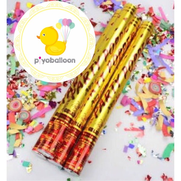 

Popper Confetti ukuran 30cm (LUAR PULAU JAWA WAJIB KARGO)30cm