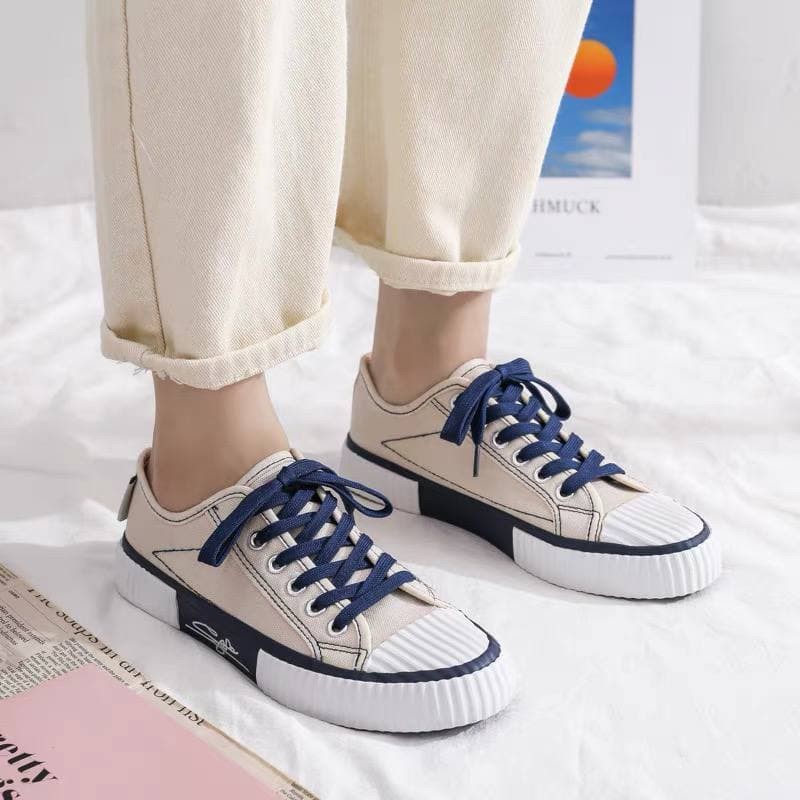 Sepatu ELISA kanvas wanita Sneakers wanita import - Sepatu fashion DF-494 A19 F05 SP2059 JAKARTA