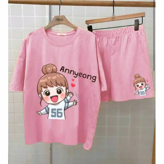 Set stelan annyeoung ( BISA COD )