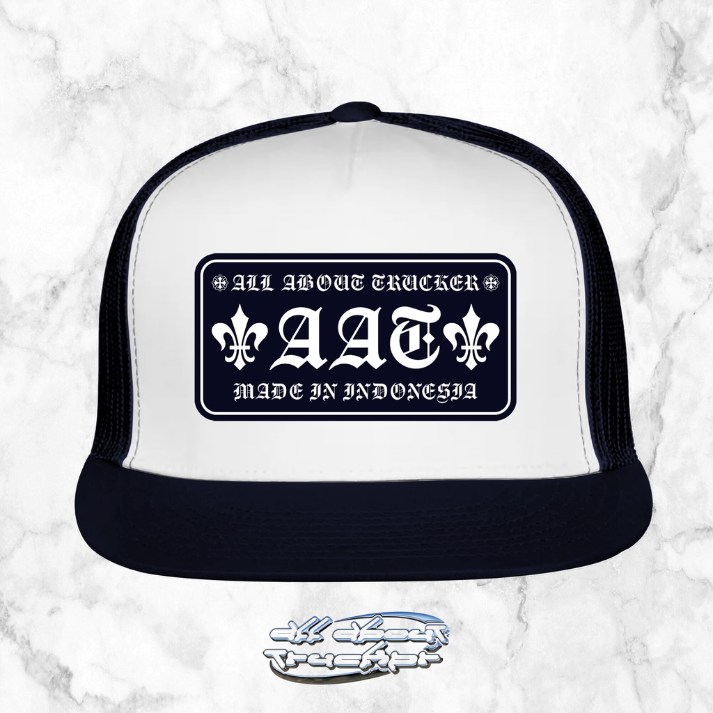 Fleur De Lis | Flat Trucker Hat | All About Trucker