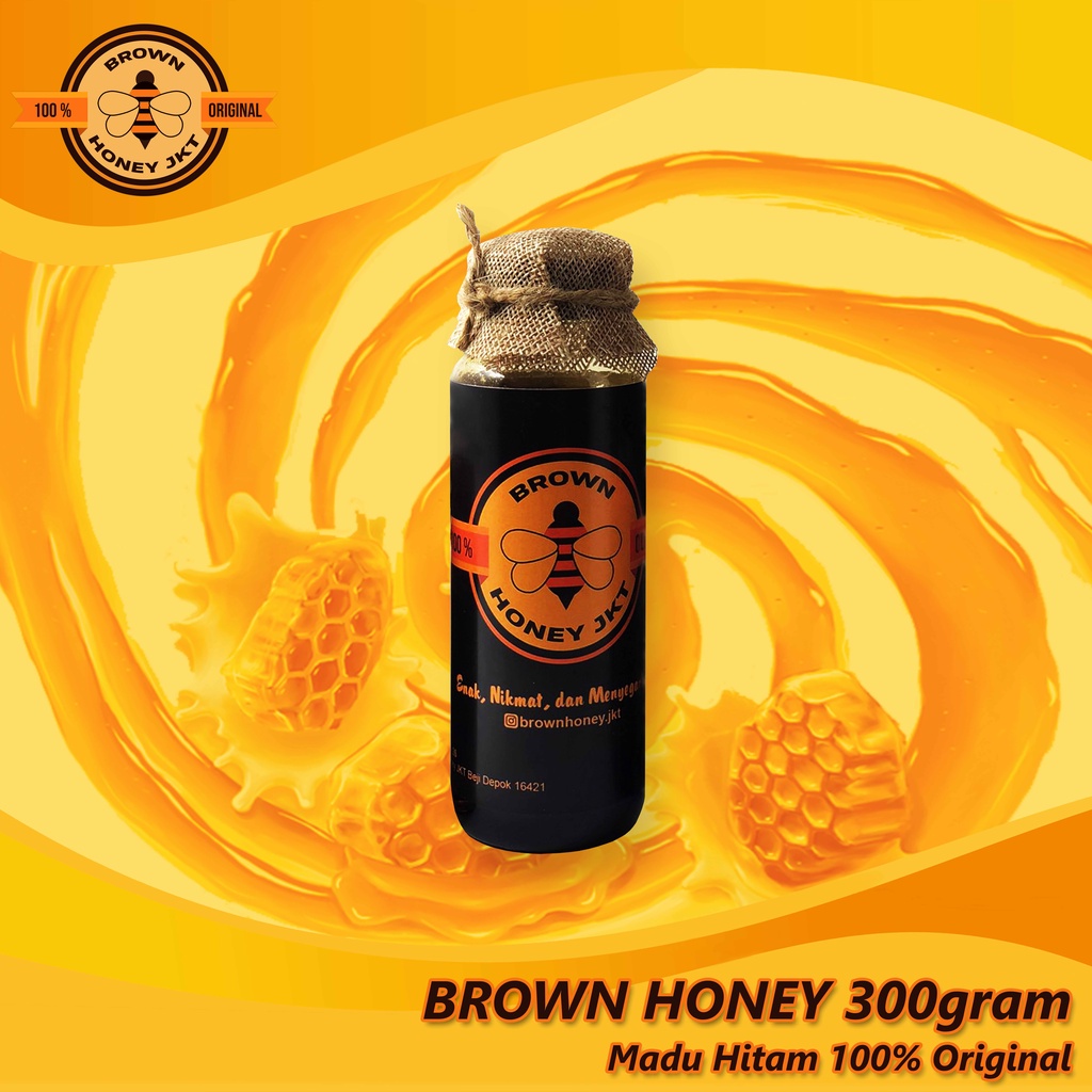 

Brown Honey Madu Hitam 300gram 100% ORIGINAL