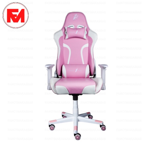 KURSI GAMING 1STPLAYER GAMING CHAIR FD-GC1 - PINK WHITE