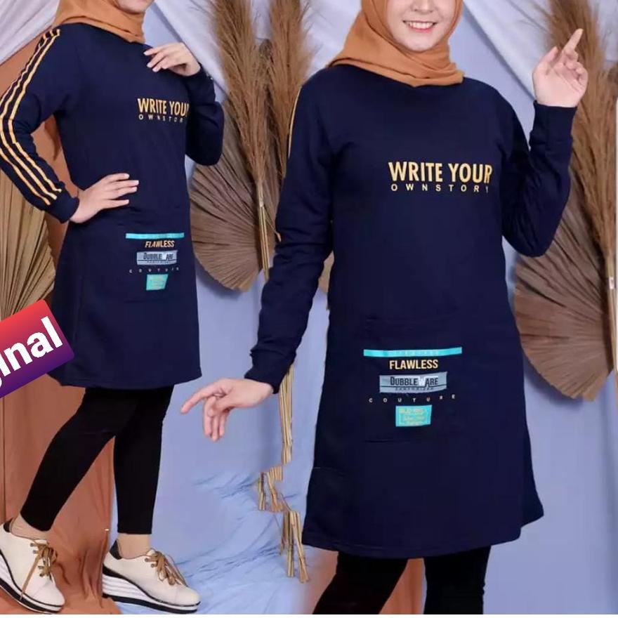 ➳ TUNIK WANITA TERBARU 2021 KEKINIAN / TUNIK KAOS PANJANG/TUNIK WANITA DEWASA ATASAN. ♚