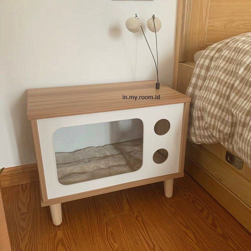 INMYROOMID Rumah Kucing Kandang Kucing Kandang Hewan Lucu Minimalis