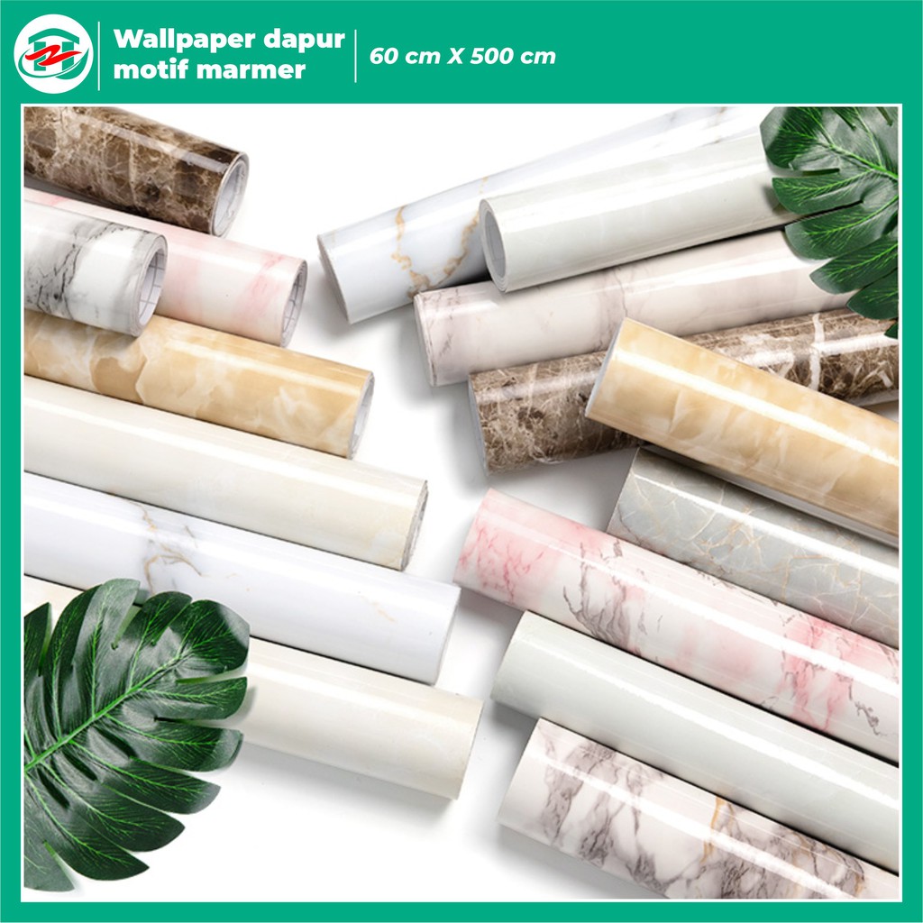 HONGZHUO 60 X 500CM STIKER DAPUR GRANIT MARBLE MARMER PREMIUM LEMARI DAPUR MEJA KITCHEN WALLPAPER