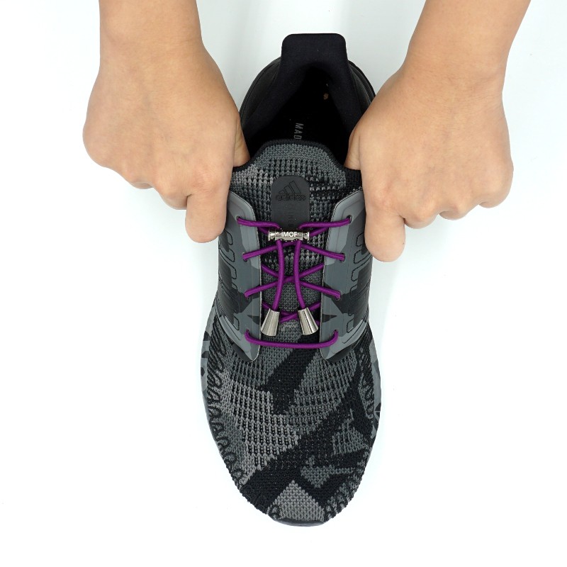 Tali Sepatu IMOF Original Purple Lock Lace Elastic Premium Quality