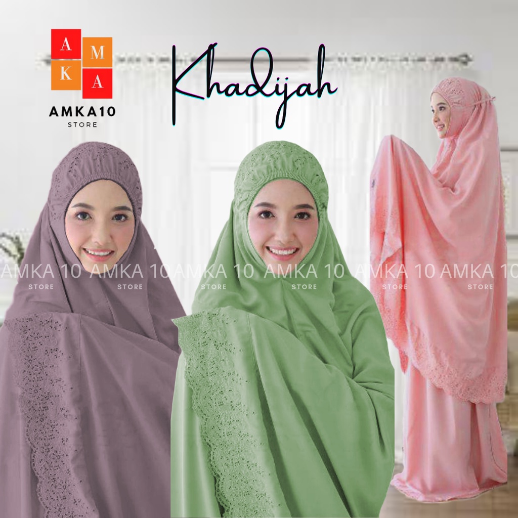 MUKENA  KHADIJAH DEWASA ORI  KATUN MIKRO BORDIR PAKE TAS by AMKA 10