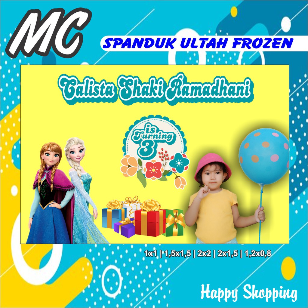 SPANDUK ULANG TAHUN FROZEN