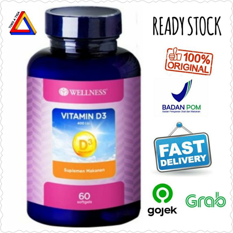 Wellness Vitamin D3 400 iu Vit D3 400iu 60 Sofgels