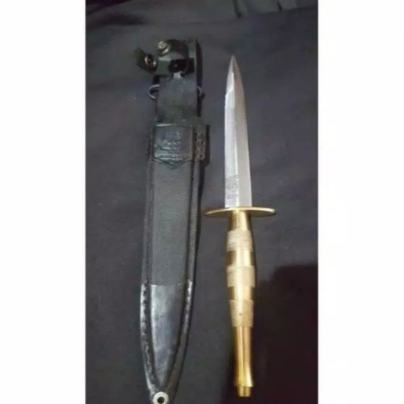 Pisau Komando Bayonet Gold Tni Polri Kopasus Survival Kit