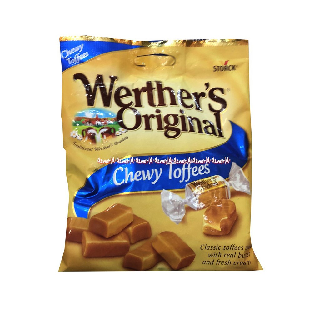 Werther's Original Creamy Filling Chewy Toffees Permen 90gr Permen Krim Karamel Werthers Wether