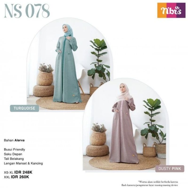 NIBRAS// Gamis Nibras Ns 078/Gamis Nibras Terbaru 2022/Nibras Ori
