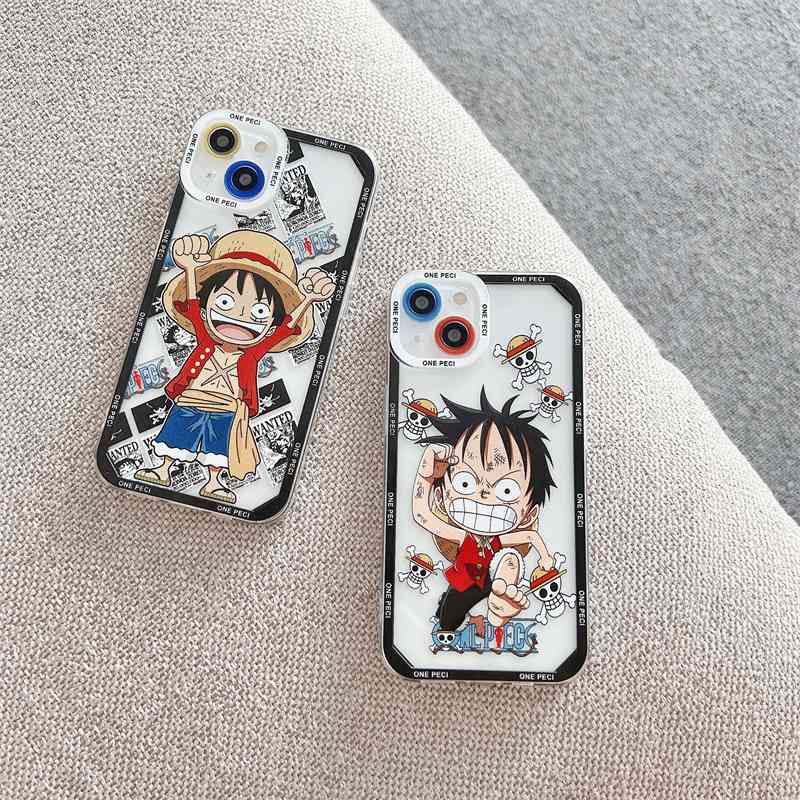 Funny Luffy Soft Case Samsung Note 20 Ultra A13 A10S A03 Core M52 A73 S21 S20 FE J5 J7 Prime J4 Plus A32 Redmi Note 10 Pro 10C Poco X3 NFC Pro VIVO V23 Pro OPPO A96 Reno 7Z Cover