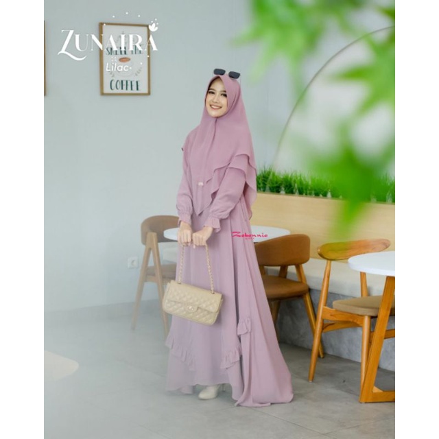 GAMIS SET KHIMAR ZUNAIRA BY ZABANNIA || READY STOK