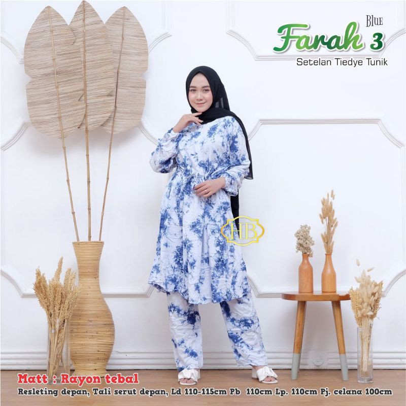 SETELAN TIE DYE FARAH 3 / ONE SET TIE DYE / ONE SET TIE DYE WANITA