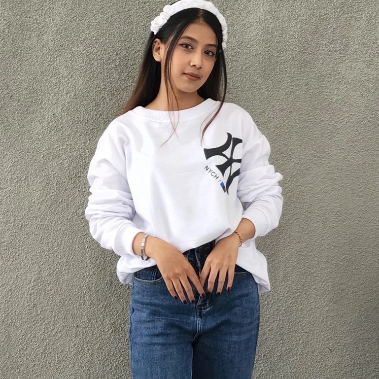 NYCH Sweater Sweatshirt Oversize Crewneck Unisex Gaya Sporty