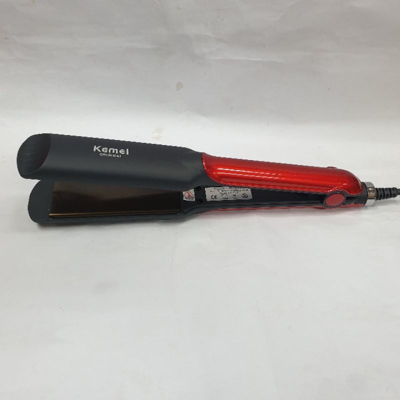 Alat Catok Rambut Kemei Km 531 Hair straightener Original Temperatur Suhu Plat Lebar