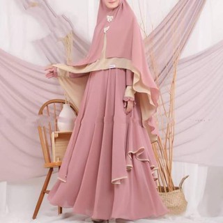 T6Y Baju  gamis  Syari Wanita muslim Gamis  jumbo  Cerruty 