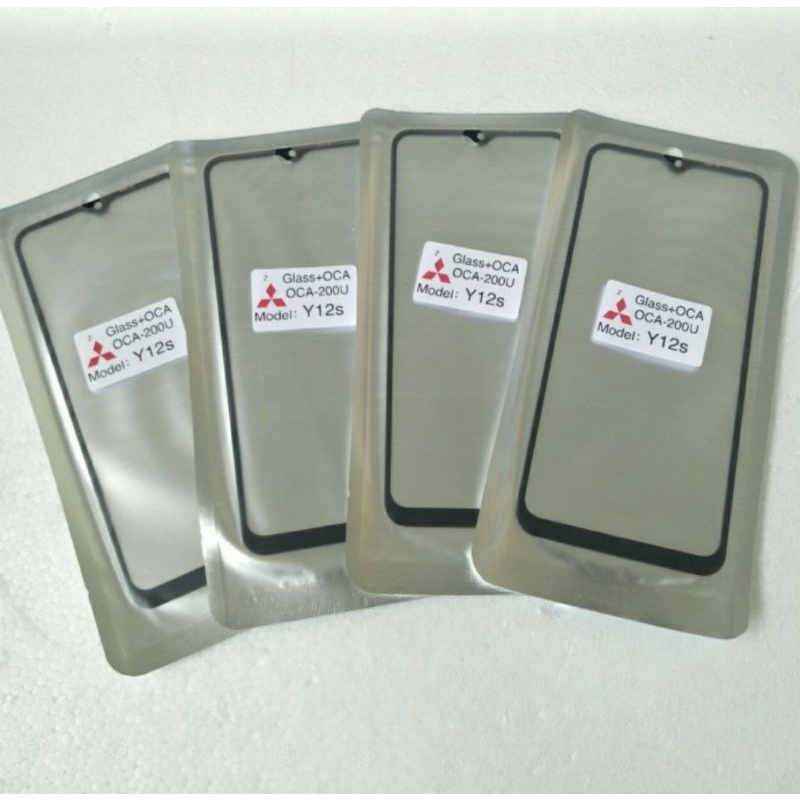 Touchscreen Tc Ts Kaca Depan Glass Oca Kaca  LCD VIVO Y12S ORIGINAL