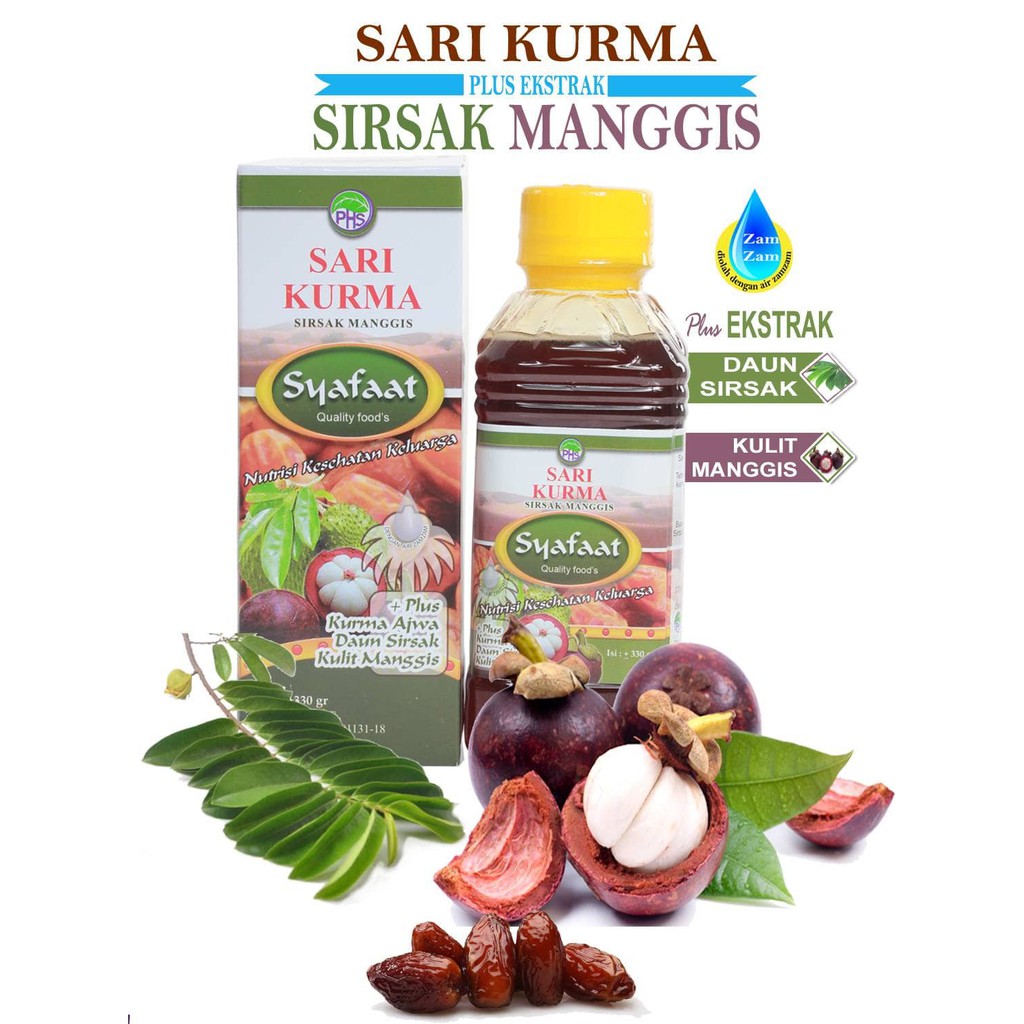 

HERBAL TERLARIS Sari Kurma Sirsak Manggis Syafaat