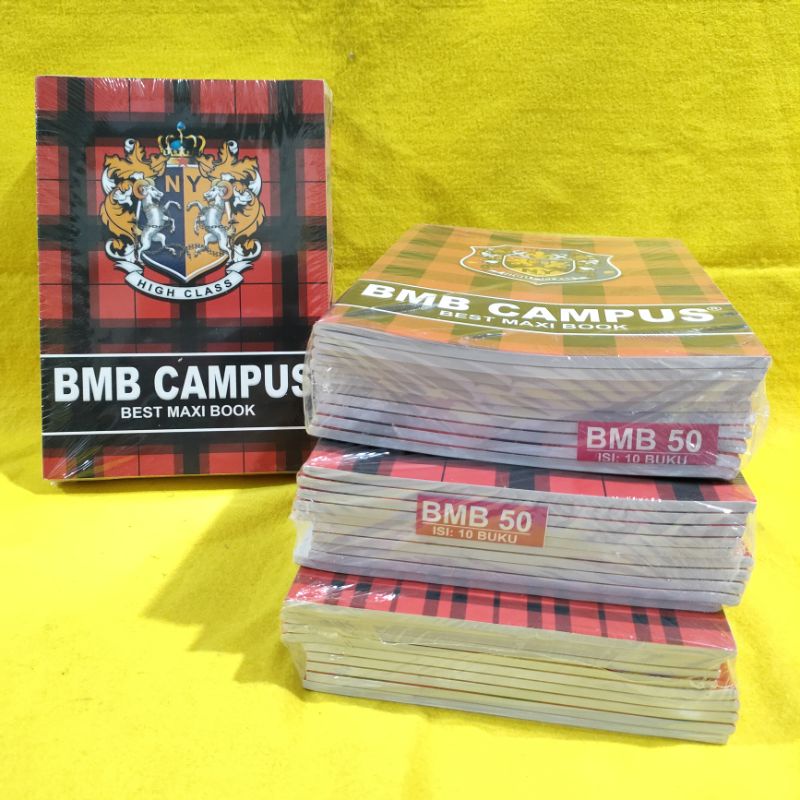 

Buku tulis boxy BMB / BIGBOSS campus 50 lembar (10 buku)