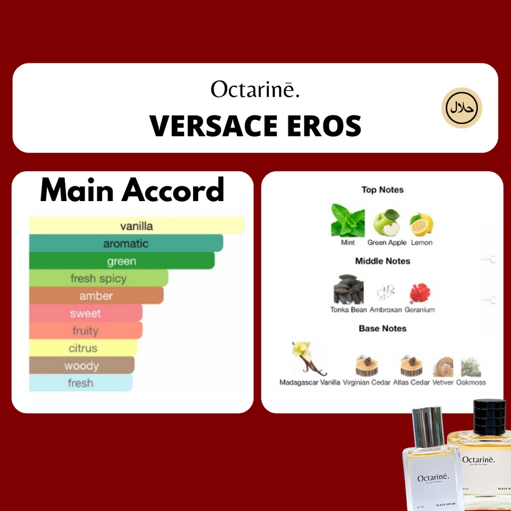 Parfum Pria Tahan Lama Penarik Wanita Aroma Maskulin, Mewah, Segar by Octarine - inspired Versace Eros | Parfume Farfum Perfume Minyak Wangi Cewek Cowok Murah Original