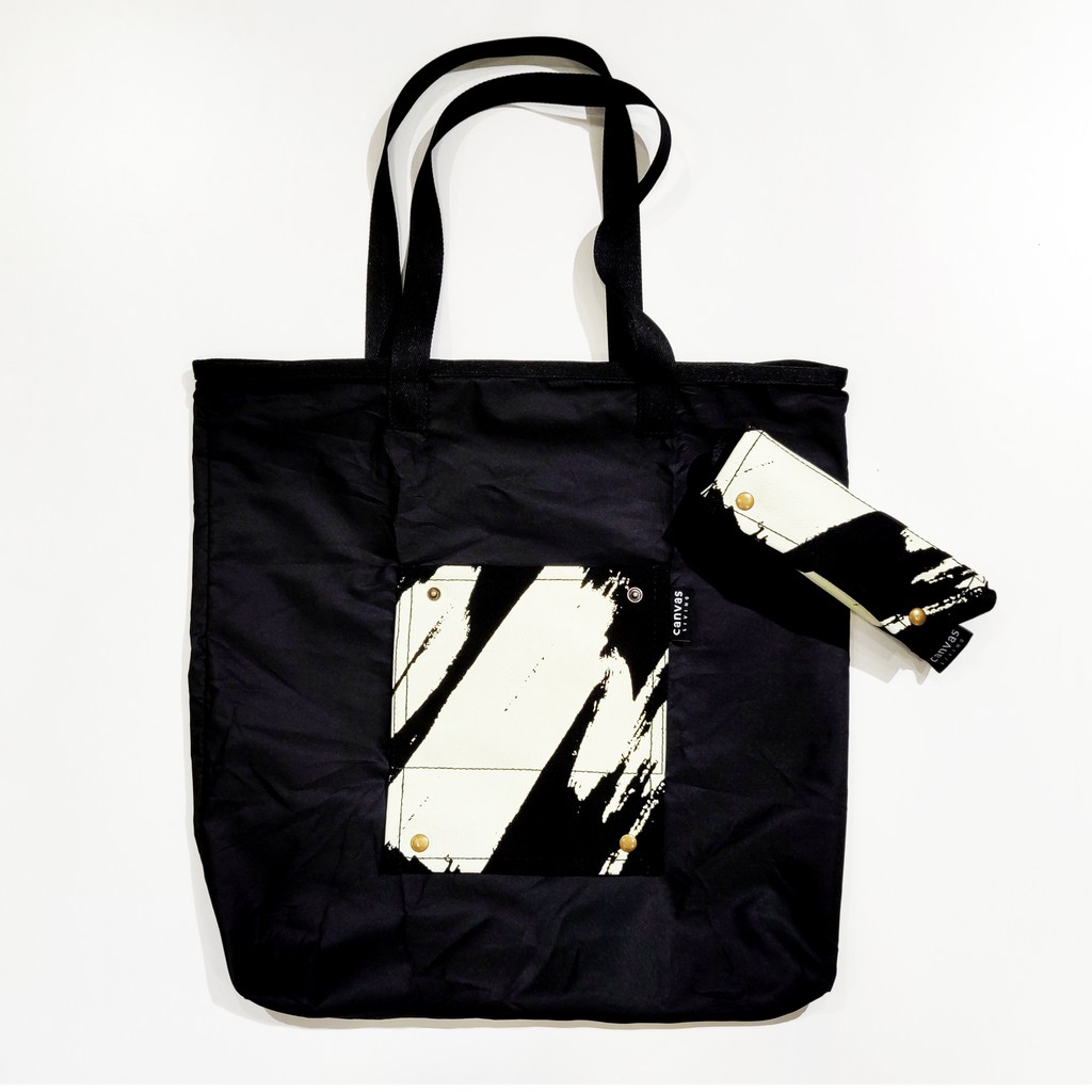 

Canvas Living Roll Shopping Bag Size L Kuas Black