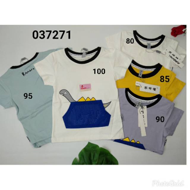 Baju Kaos Oblong Anak cowok Merk Yikamai Bahan Cotton umur 3 bulan - 5 tahun 270, 271, 200, 277, 278