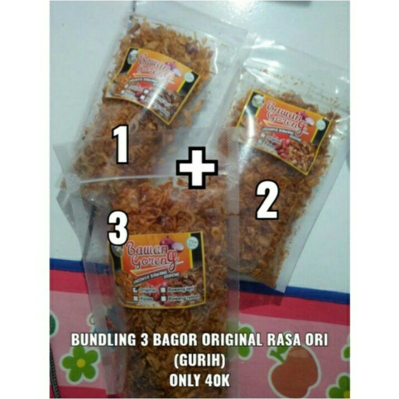 

Paket 3 Bawang goreng Original set