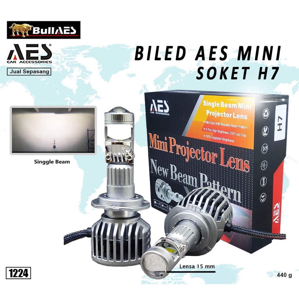 BILED AES LASER MINI 9005 9006 H7 H11 NEW BEAM PATERN MERK AES | MOBIL FOKUS MURAH TERBAGUS