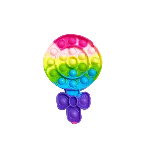 [TM] Pop it fidget toy Rainbow-Lolipop