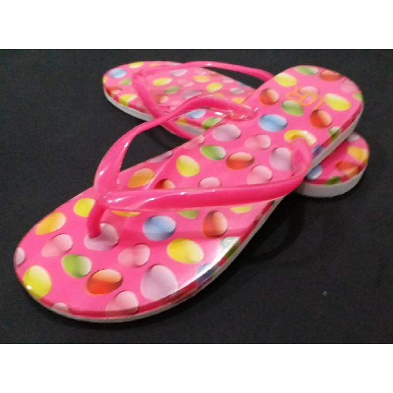 Sandal wanita jepit bahan karet. Motif BUBBLE. Merk LCR A731 Size 37-41