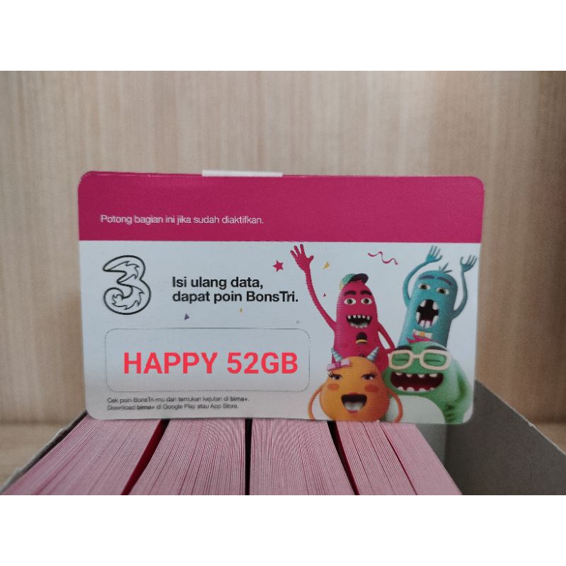 VOUCHER TRI HAPPY 52GB UNLIMITED