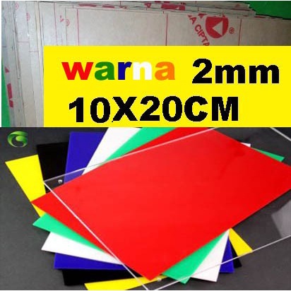 

Acrylic / acrilic / akrilik MARGA CIPTA tebal 2mm ukuran 10x20cm warna