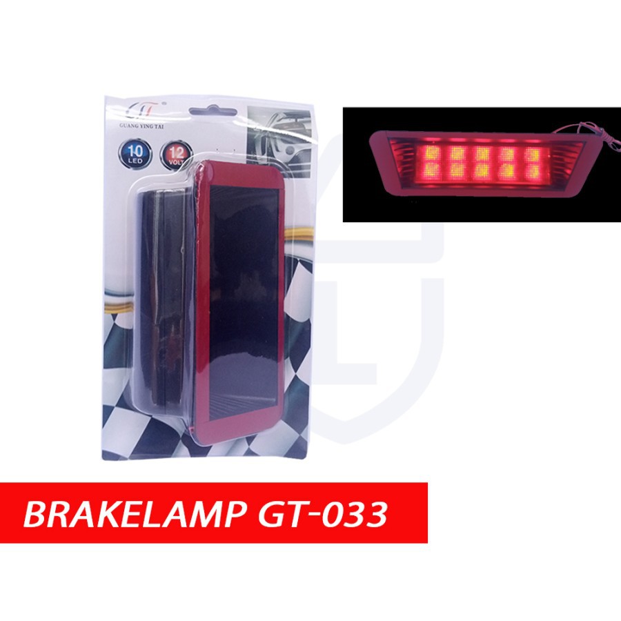 LAMPU REM KOTAK / STOP BRAKE LAMP GT033 JENDELA MOBIL