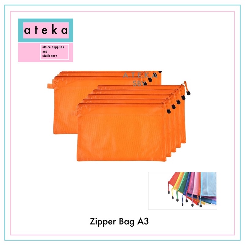

Zipper Bag / Map Resleting Jaring Ukuran A3