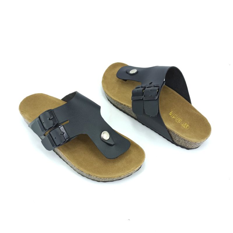 Sandal Wanita Casual Sendal Jepit Birken Motif Gesper Andis AF17