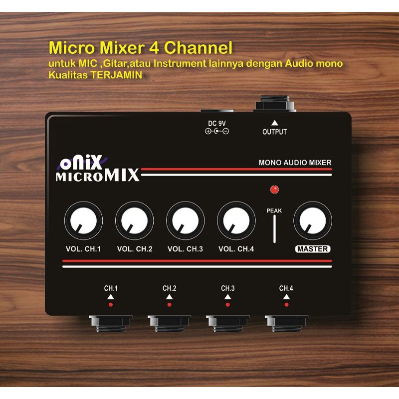 Onix MicroMix / Audio Mixer mini 4 channel input