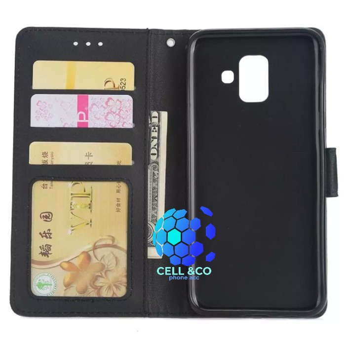 Flip cover SAMSUNG J6+ Flip case buka tutup kesing hp casing flip case leather wallet